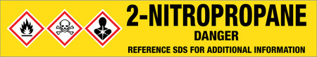 2-Nitropropane [CAS# 79-46-9] - GHS Pipe Marking Label