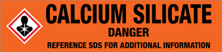 Calcium Silicate [CAS# 1344-95-2] - GHS Pipe Marking Label