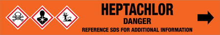 Heptachlor [CAS# 76-44-8] - GHS Pipe Marking Label