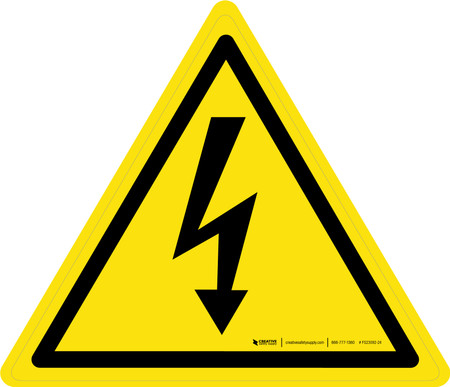 Electricity Warning - ISO Floor Sign