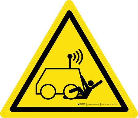 Remote Operator Controlled Machine Warning - ISO Floor Sign | Creative ...