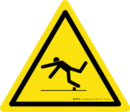 Trip Hazard Warning - ISO Floor Sign