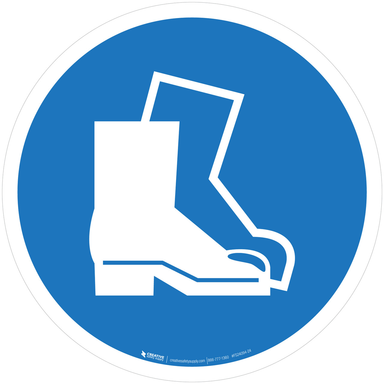 Wear Safety Footwear Mandatory - ISO Floor Sign display picture 1