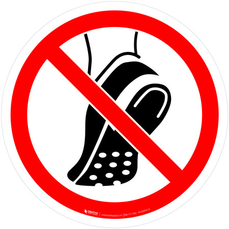 Do Not Weat Metal Studded Footwear Prohibition - ISO Floor Sign