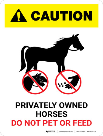Please Do Not Feed Horses A Stock Vector (Royalty Free) 614974976