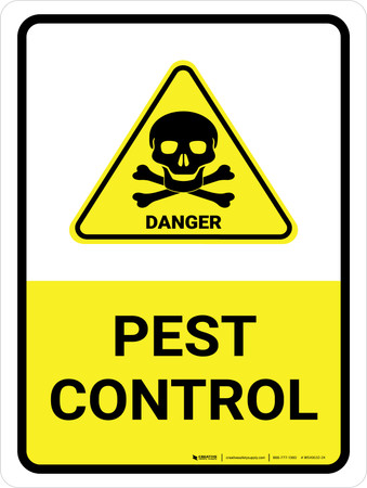 Animal Pest Control in Progress Traps with Hazard Icon Landscape - Wall Sign WS49462