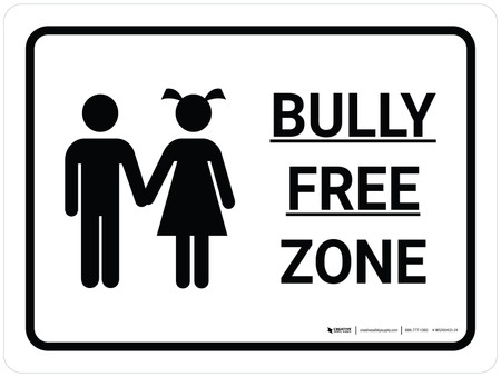 Bully Free Zone Landscape with Icon - Wall Sign