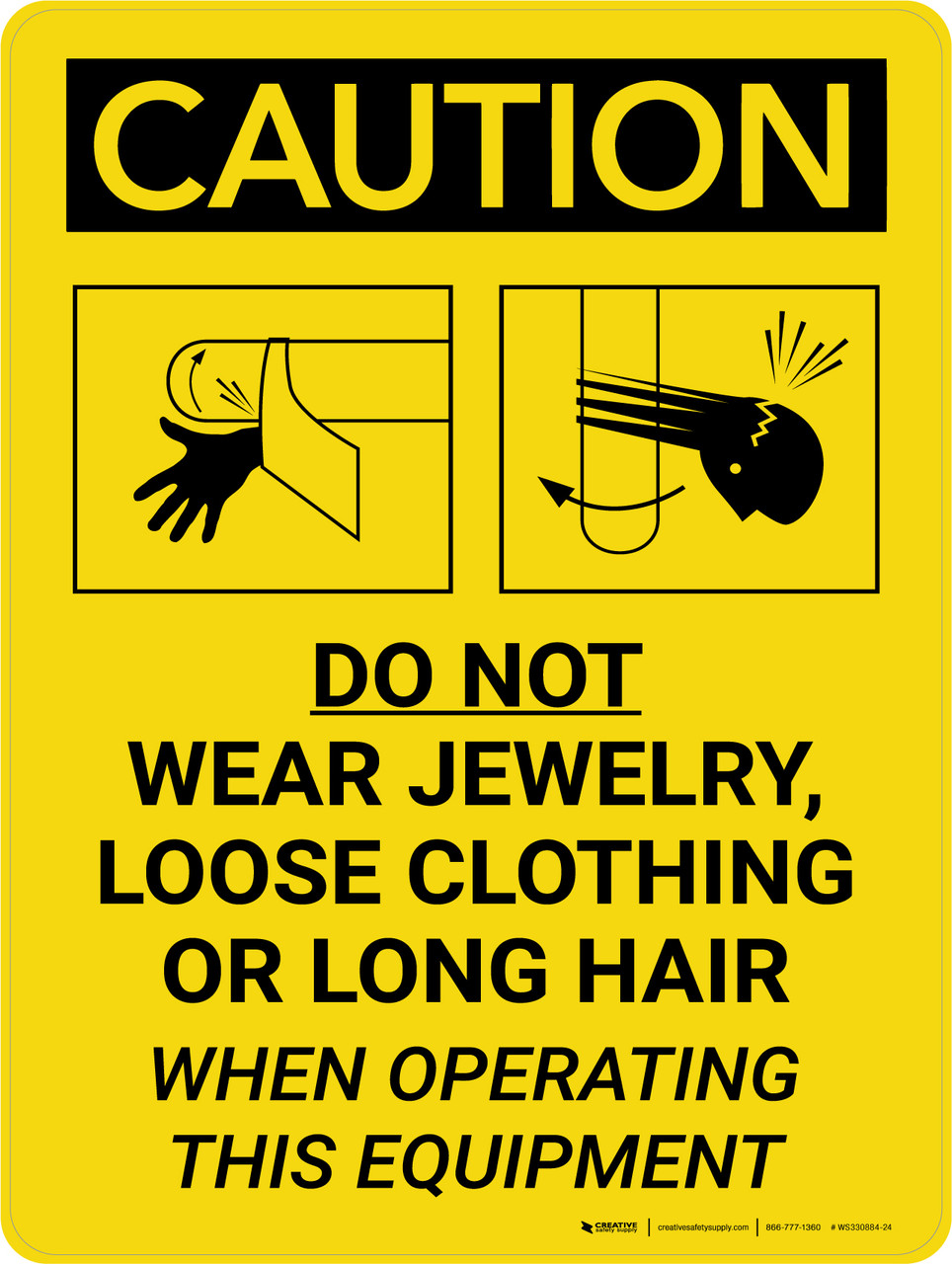 Caution: Do Not Wear Jewelry, Loose Clothing, or Long Hair  display picture 3