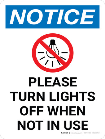 turn off light sign