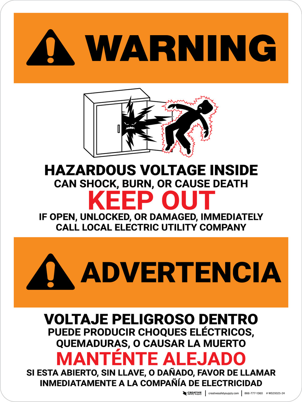 Warning: Hazardous Voltage Inside Can Shock, Burn, Or Cause Death