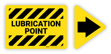 Lubrication Point Label with Arrow