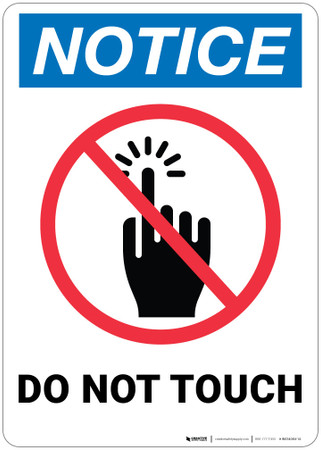 please do not touch signs