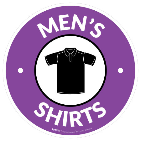 Mens Shirts with Icon Circle - Floor Sign