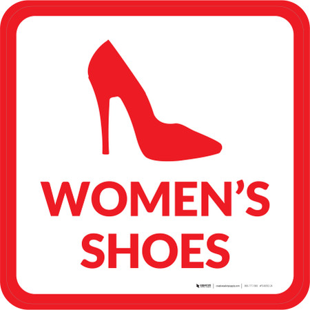 Womens Shoes with Icon Square - Floor Sign