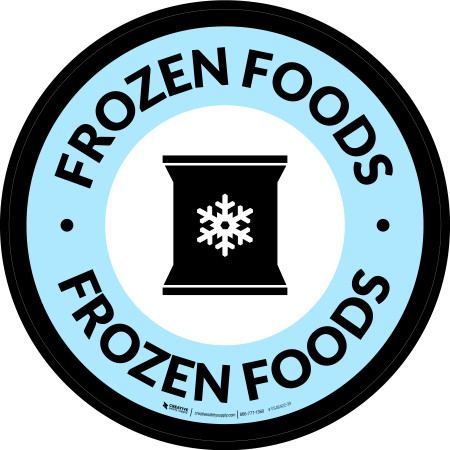 Frozen Foods Circle - Floor Sign