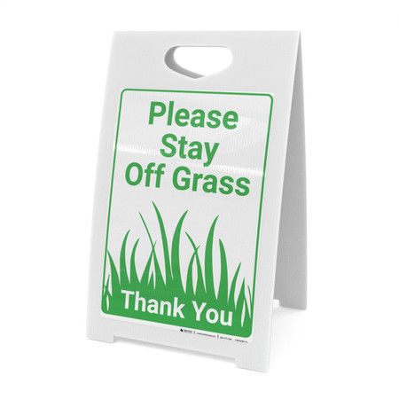 Please Stay Off Grass Thank You Portrait - A-Frame Sign | Creative ...