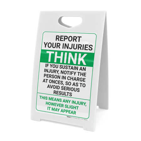 Report Injuries Sticker Report Your InjuriesThink Sustain Injury Notify Person In Charge To ...