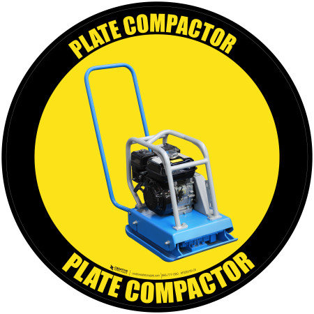 Plate Compactor - Floor Sign | Creative Safety Supply