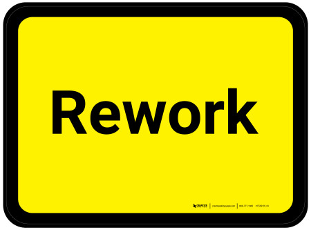 Rework - Yellow Rectangle - Floor Sign