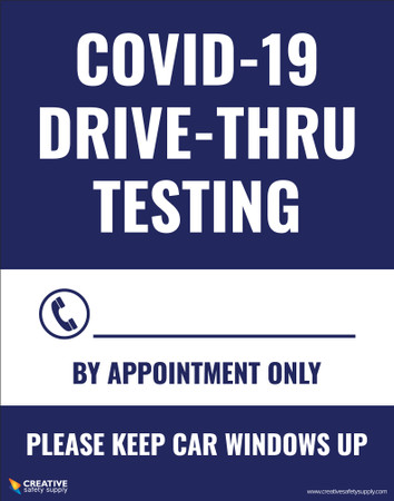 Covid-19 Drive-Thru Testing By Appointment Only - Poster