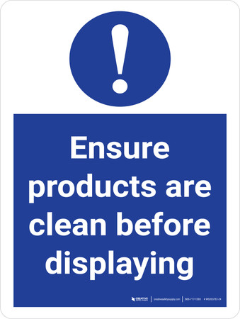 Ensure Products Are Clean Before Displayin Stock Management Portrait ...