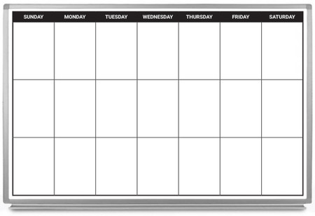 Weekly Calendar Dry-Erase Scheduling Whiteboard