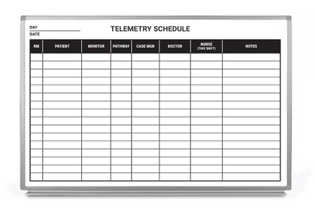 Telemetry Schedule Dry-Erase Scheduling Whiteboard