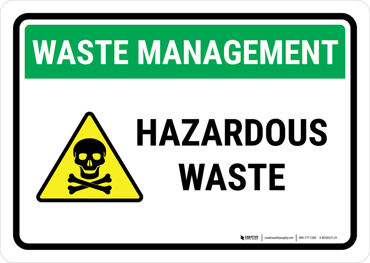 Waste Management: Hazardous waste Landscape - Wall Sign waste-management-hazardous-waste-landscape-wall-sign