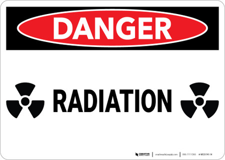 Danger: Radiation Warning - Wall Sign
