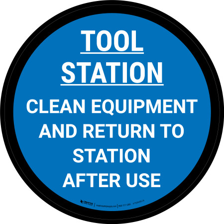 Tool Station Circular - Floor Sign