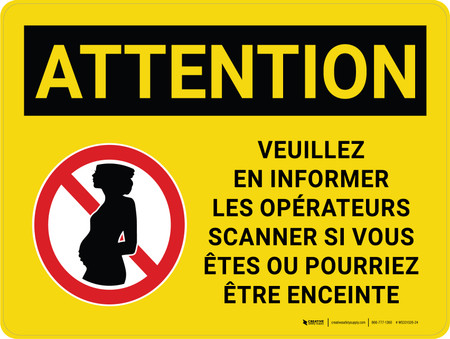 Attention: Veuillez en Aviser le Scanner de l'Opérateur en cas de ...