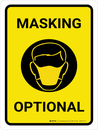 Masking Optional Yellow Portrait - Wall Sign