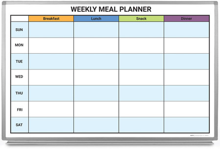 Weekly Meal Planner Dry Erase Board