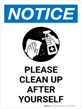 clean up after yourself poster