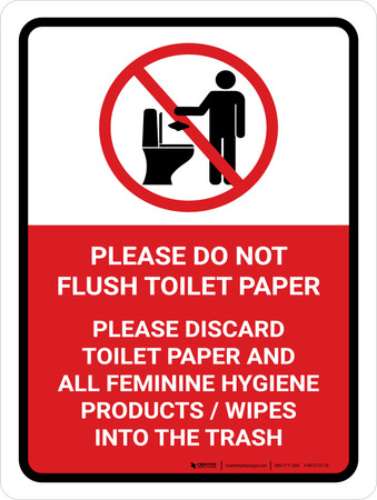 Please Do Not Flush Toilet Paper - WS37137 41356.1649946900.450.450