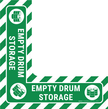Empty Drum Storage - Floor Sign Corner