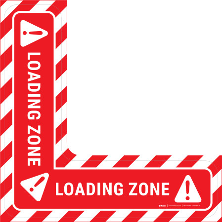 Loading Zone - Floor Sign Corner