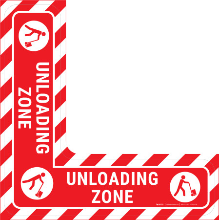 Unloading Zone - Floor Sign Corner