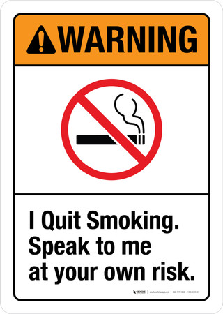 funny quit  smoking signs