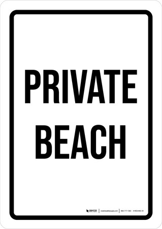 Vip Beach Sign Private Beach Portrait - Wall Sign