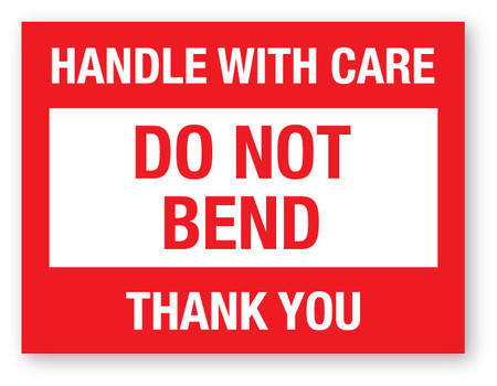 I'd never willingly do you harm　限定500部 Handle With Care: Do Not Bend Thank You Red - Shipping Label