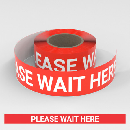 Please Wait Here - Smart Stripe Inline Printed Floor Tape | Creative ...