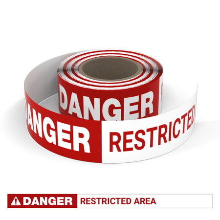 Danger: Restricted Area - Smart Stripe Inline Printed Floor Tape ...