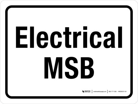 Electrical MSB Landscape - Wall Sign