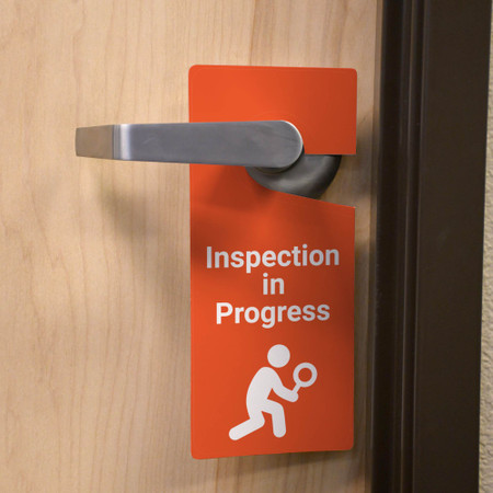Inspection in Progress with Icon - Door Hanger