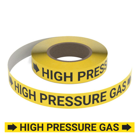 Gas Fading Control Ribbons High Pressure Gas (Yellow) - Smart Stripe Inline Pipe Marking Roll ...