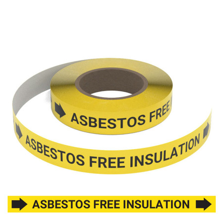 Asbestos Free Insulation (Yellow) - Smart Stripe Inline Pipe Marking ...
