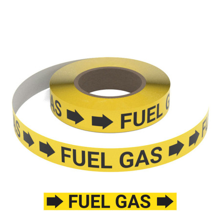 Gas Fading Control Ribbons Fuel Gas (Yellow) - Smart Stripe Inline Pipe Marking Roll | Creative ...