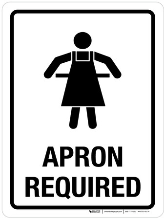 Apron Required with Icon Portrait - Wall Sign