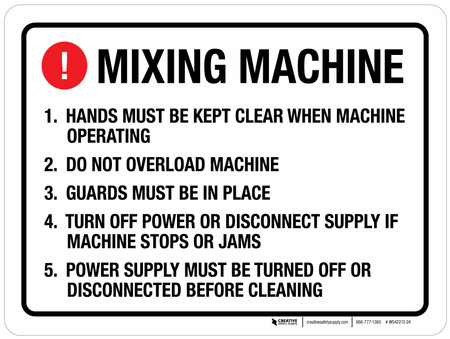 Mixing Machine Rules Landscape - Wall Sign